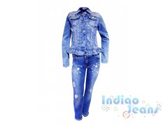 Стильный джинсовый костюм для девочек, арт. I34192-8/I34192.