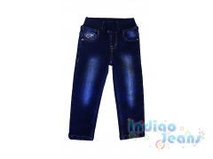 Утепленные джинсы для девочек, арт. I33397.