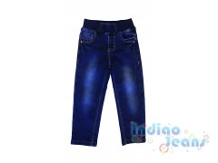 Утепленные джинсы для девочек, арт. I35565.