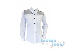 Стильная блузка для девочек, с трикотажной спинкой, арт. KL702501.