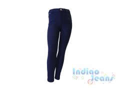 Зауженные синие брюки для девочек, А15105-1.