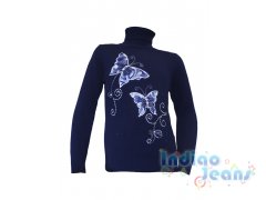 Синяя водолазка для девочек, арт. F8050SA.