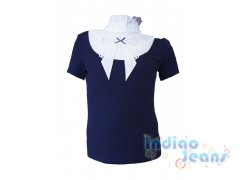 Комбинированная блузка с коротким рукавом, арт. К701455.
