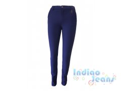 Синие прямые  брюки для девочек, арт. А18092-1.
