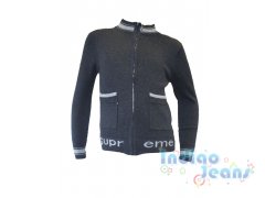 Серый кардиган на молнии, арт. 9F88L. Серый кардиган на молнии, арт. 9F88L.