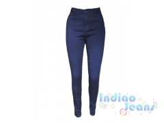 Синие мягкие джинсы-стрейч для девочек, арт. I34436.