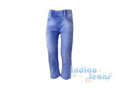 Голубые джинсы на мягкой резинке, для девочек,  арт. I33664.