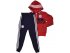 Стильный красный спортивный костюм с футбольной символикой, для мальчиков, арт. 8080.
