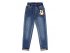 Стильные джинсы на резинке с ярким ринтом, для девочек, арт. I34803.