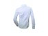 Белая блузка с отделкой гипюром, длинный рукав, арт. 599403.