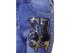 Стильный джинсовый  полукомбинезон для девочек , арт. I34485.
