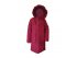 Бордовое зимнее пальто для девочек с натуральной меховой опушкой, арт. HM-52.