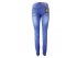Голубые джинсы модной варки с принтом на заднем кармане, арт. I34495.