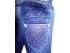 Модные джинсы-стрейч с резинками для девочек, арт. I6957.
