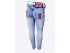 Ультрамодные рваные джинсы-стрейч с ремнем для девочек, арт. TK227.