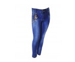 Синие джинсы с цепочкой, для девочек, арт. I33749.