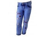 Голубые джинсы для девочек, арт. I33752.