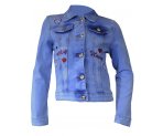 Голубая джинсовая куртка для девочек, арт. I33752-8.