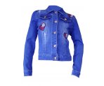 Стильная джинсовая куртка для девочек, арт. I33746-8.