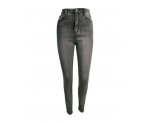 Модные серо-черные джинсы с завышенной талией, для девочек, арт. I34659.