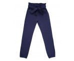 Стильные синие брюки-джоггеры для девочек, арт. А 20063.