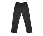 Черные утепленные брюки на резинке, для полных мальчиков, арт. М18018L.