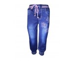 Утепленные джинсы на резинке для девочек, арт. F1106.