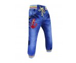 Мягкие джинсы-стрейч для мальчиков, снизу на резинках, арт. BD054.