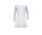 Белое кружевное платье с атласным подкладом, арт. 599120.