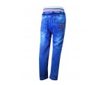 Голубые джинсы-стрейч на мягкой резинке, арт. М12111.