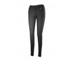Плотнооблегающие черно-серые брюки для девочек, арт. Е13442.