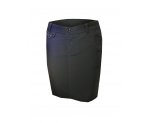Черная юбка-карандаш с боковыми разрезами, арт. Q14606.
