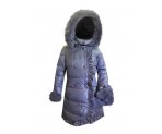 Интересное зимнее пальто Top Klaer с натуральной меховой опушкой,  арт. 0213-16.