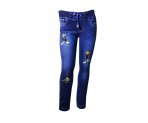 Ультрамодные зауженные джинсы с модной вышивкой, арт. I30032.