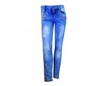 Рваные джинсы-стрейч со стразами,для девочек, арт. I32405.