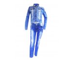 Ультрамодный рваный джинсовый костюм с россыпью из жемчуга, арт. I33037-8/I33037.