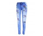 Яркие ультрамодные джинсы-стрейч для девочек, арт. I32343.
