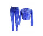 Стильный джинсовый костюм для девочек, арт. I32424-8/I32424.