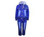 Джинсовый костюм для мальчиков,  капюшон съемный, арт. М12874-8/М12874.