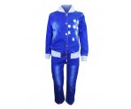 Интересный джинсовый костюм с принтом - звезды,  для девочек, арт. I33202-8/I33202.