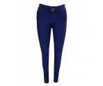 Синие брюки-стрейч на мягкой резинке,  для девочек, арт. А15551.
