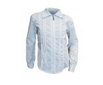 Белая блузка на молнии, с длинными рукавами, арт. 700336.