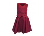 Бордовый комплект для школы, юбка+жилет, арт. 8-430/7-431.