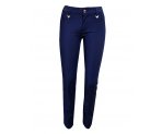 Прямые синие брюки-стрейч,  для девочек, арт. I33366.