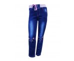 Оригинальные утепленные джинсы-стрейч для девочек, арт. I33414.