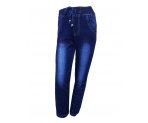 Утепленные темно-синие джинсы для мальчиков, арт. М12900.