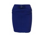 Стильная синяя юбка на мягкой резинке, арт. I33394.