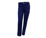 Зауженные темно-синие утепленные джинсы-стрейч для девочек, арт. I32693.