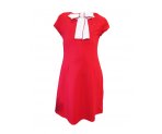 Коктейльное красное  платье с бантом, арт. 700660.