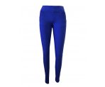 Плотнооблегающие синие брюки-стрейч,  для девочек, арт. I33404.